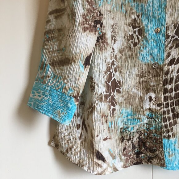 Eccentric Animal Print Button Down Dress Shirt - Picture 4 of 16